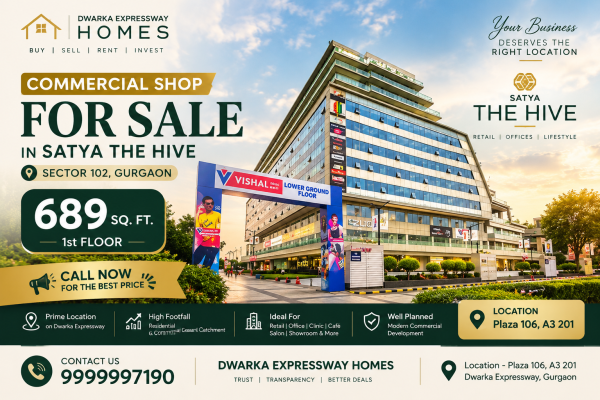 689 sqft shop for sale Satya The Hive 